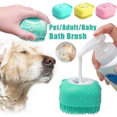 Silicone Dog Bath, Gloves Brush Pet Cat Bathroom Groovepets