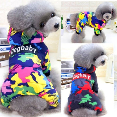 Pet Puppy  Four Legged Cotton Padded Clothes Groovepets